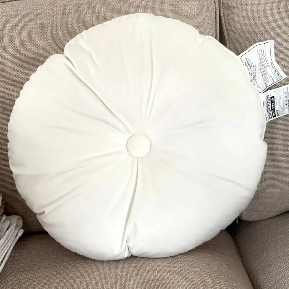 IKEA KRANSBORRE White Round Velvet 16